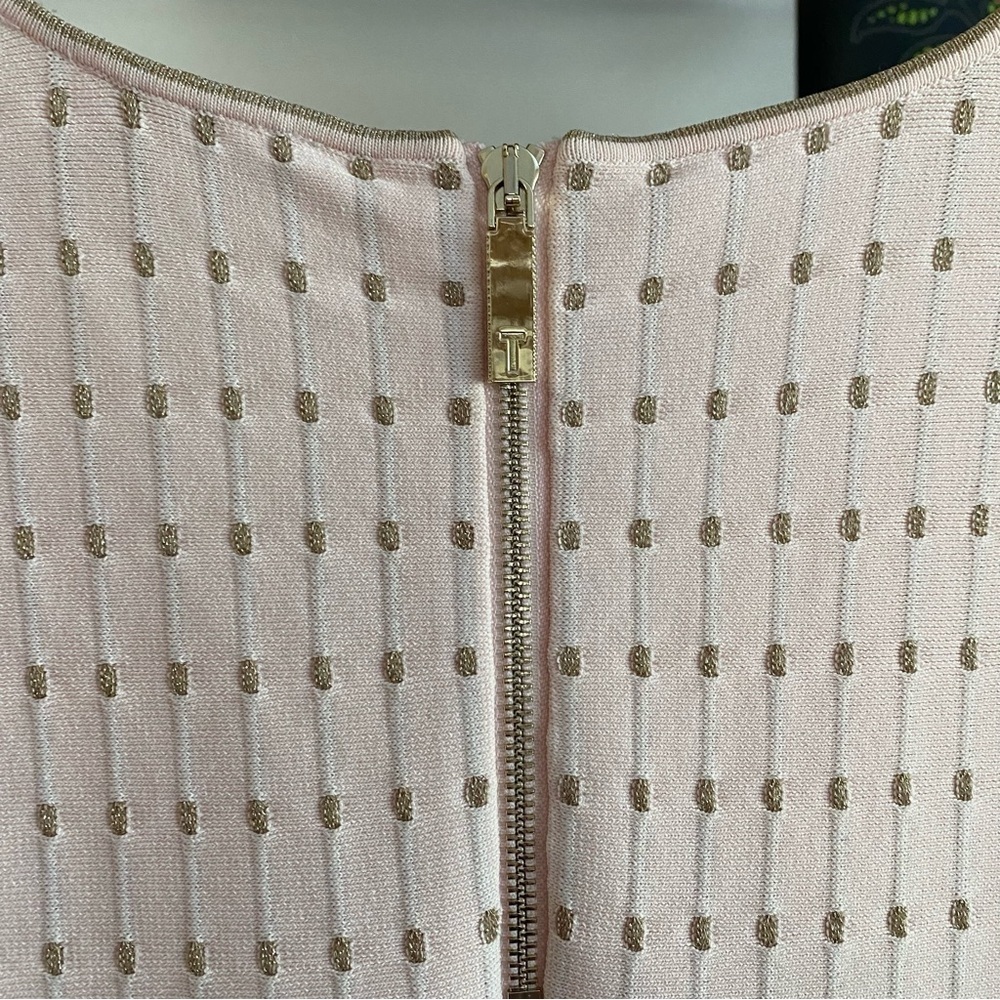 Ted Baker London Pastel Pink Gold Maciiey Knit Sweater Dress 6 - Picture 11 of 16
